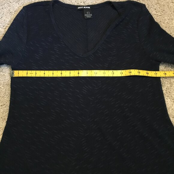 DKNY JEANS Navy Blue A-Line Knit Sweater - Picture 11 of 16